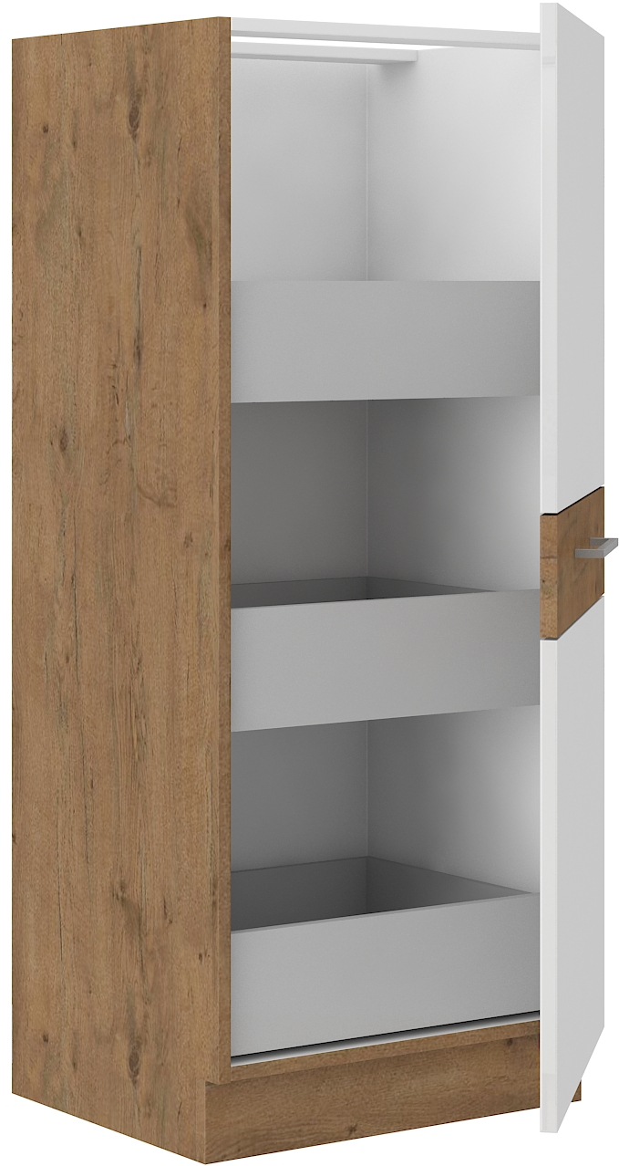Hochschrank 50 cm / 145 cm mit Schubladen VIGO WEISS HG