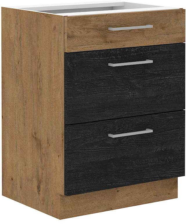 Unterschrank 60 cm mit Schubladen VIGO DARK