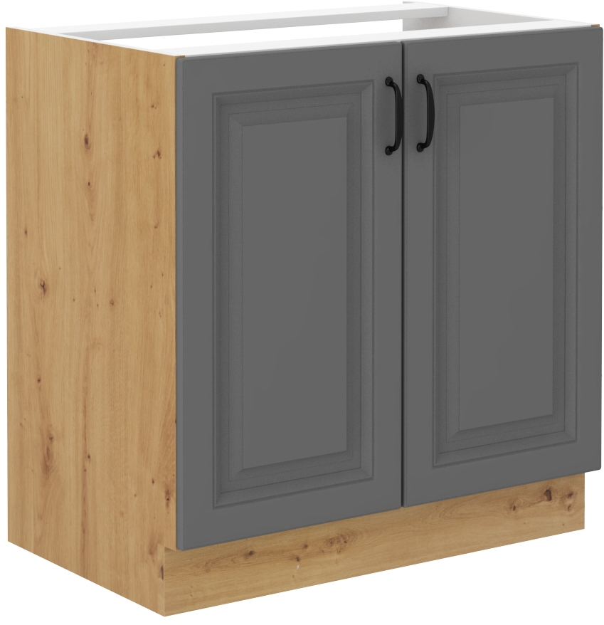 Spülenunterschrank 80 cm STILO DUST Grau / Artisan GR/AR