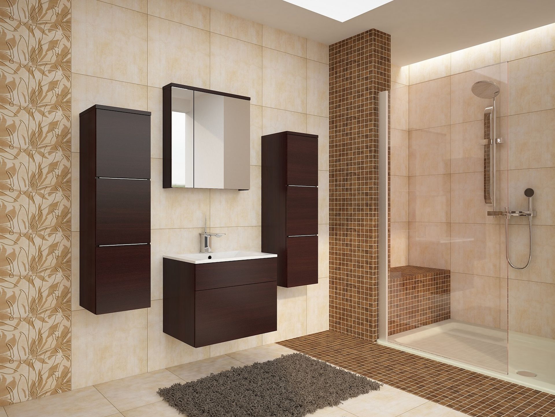 Badezimmermöbel Set Porta – Wenge