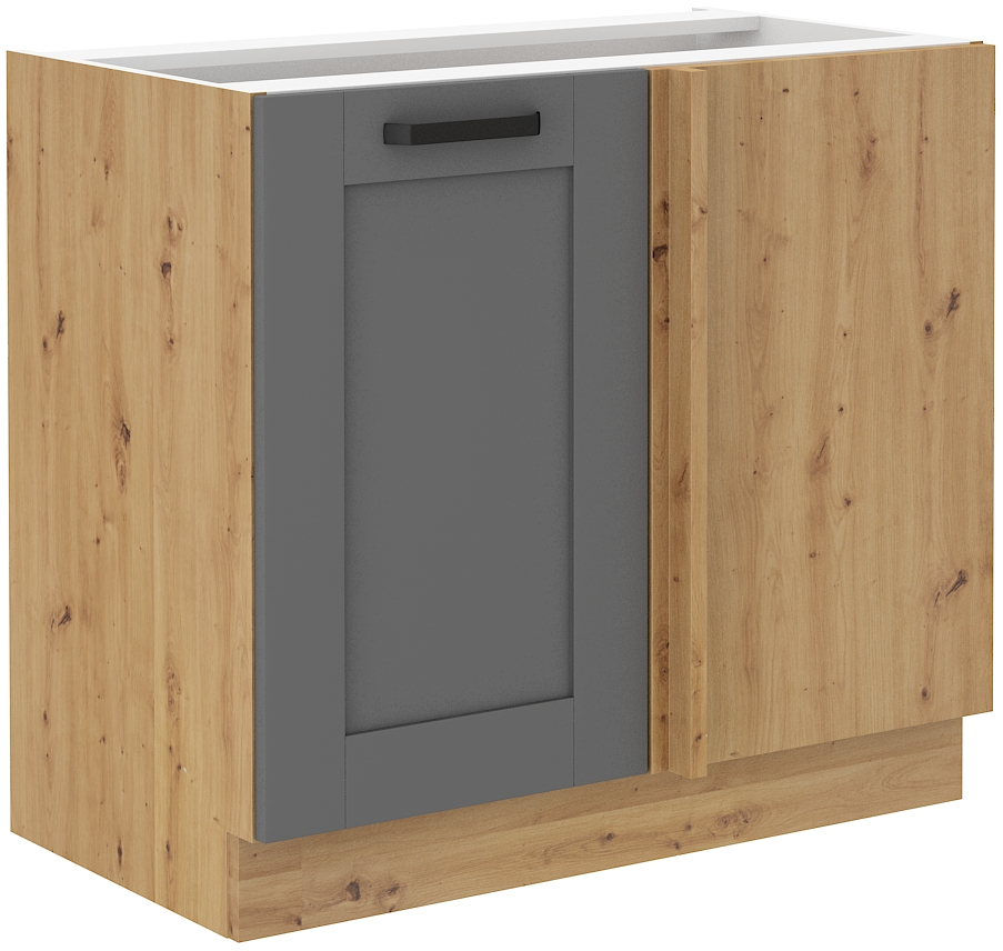 Eckunterschrank 105 cm LUNA DUST Grau / Artisan GR/AR
