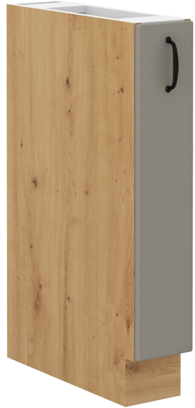 Unterschrank 15 cm mit Vorratauszug STILO CLAY Grau / Artisan GR/AR