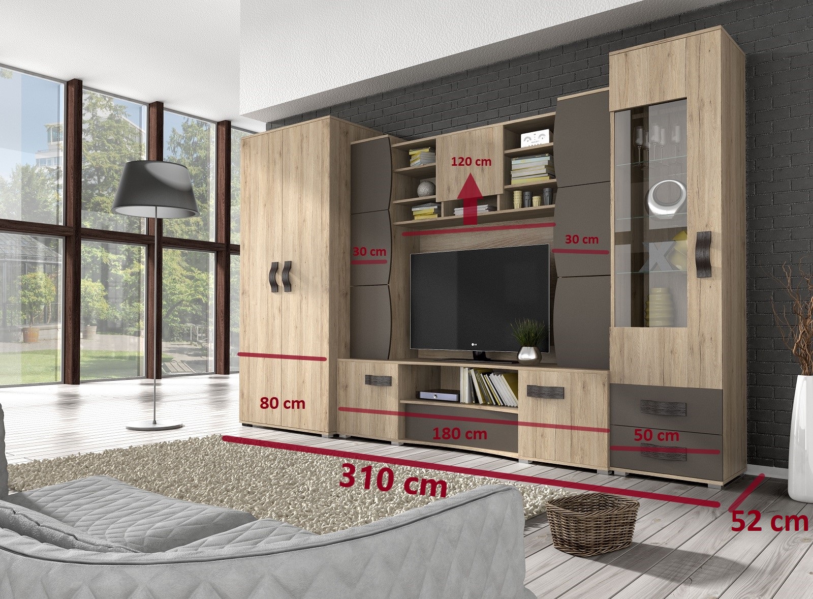 Wohnwand Sanremo mit LED