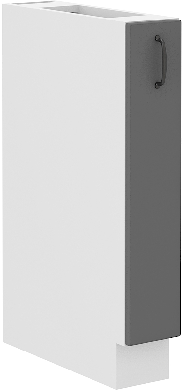 Unterschrank 15 cm mit Vorratauszug STILO DUST Grau / Weiss GR/WH
