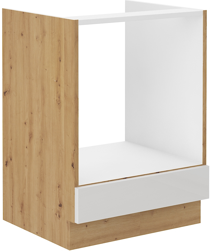 Backofenschrank 60 cm Artisan weiß HG