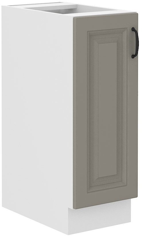 Unterschrank 30 cm mit Vorratauszug STILO CLAY Grau / Weiss GR/WH