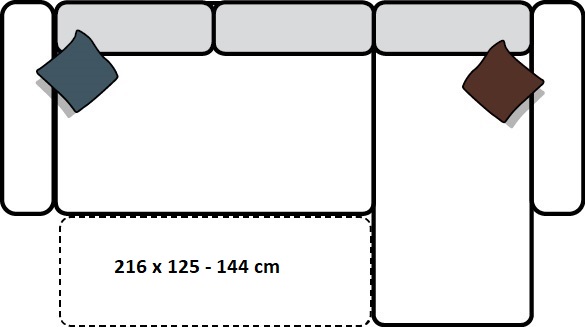 Wohnlandschaft Pegaz mit Bettfunktion / rechter Schenkel