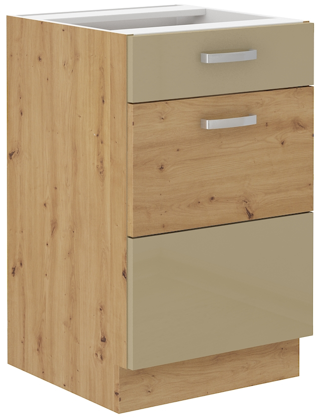Unterschrank 50 cm mit Schublade ARTISAN Cappucino HG