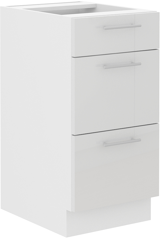 Unterschrank 40 cm mit 3 Schubladen LARA Weiss HG