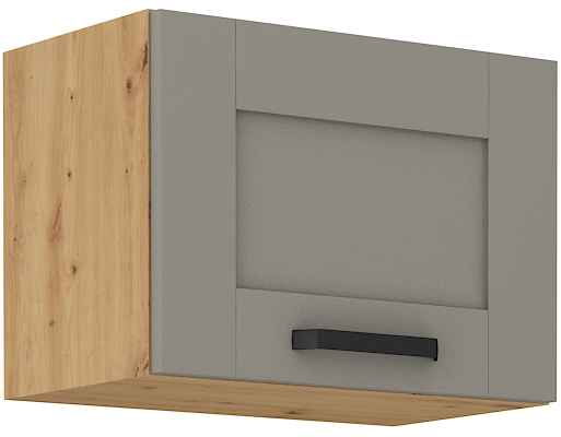 Oberschrank  50 cm / 36 cm mit Klapptür LUNA CLAY Grau / Artisan GR/AR