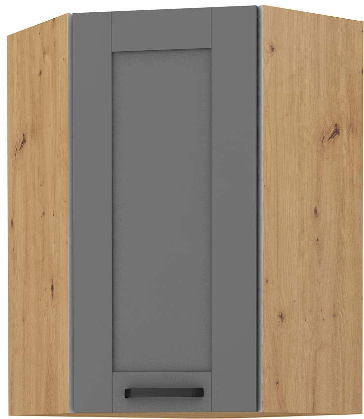 Eckoberschrank 60x60 cm / 90 cm LUNA DUST Grau / Artisan GR/AR