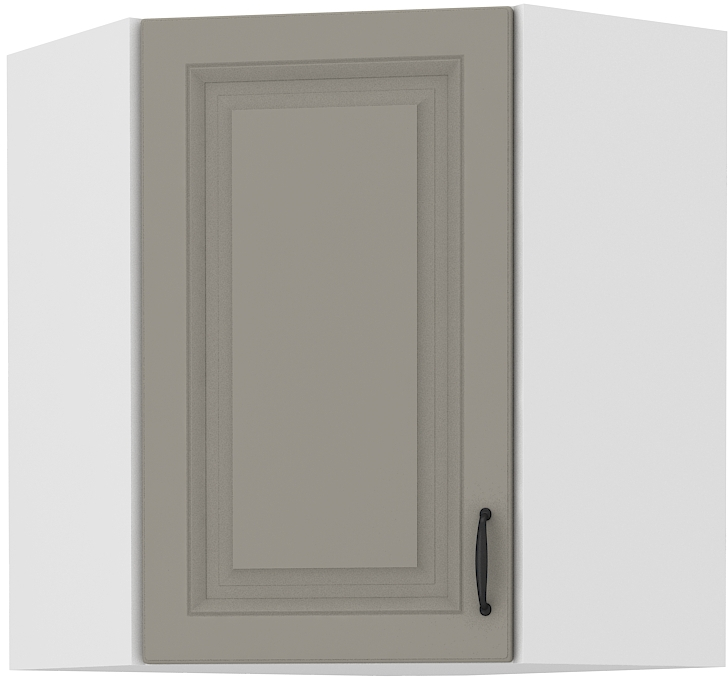 Eckoberschrank 60x60 cm / 72 cm STILO CLAY Grau / Weiss GR/WH