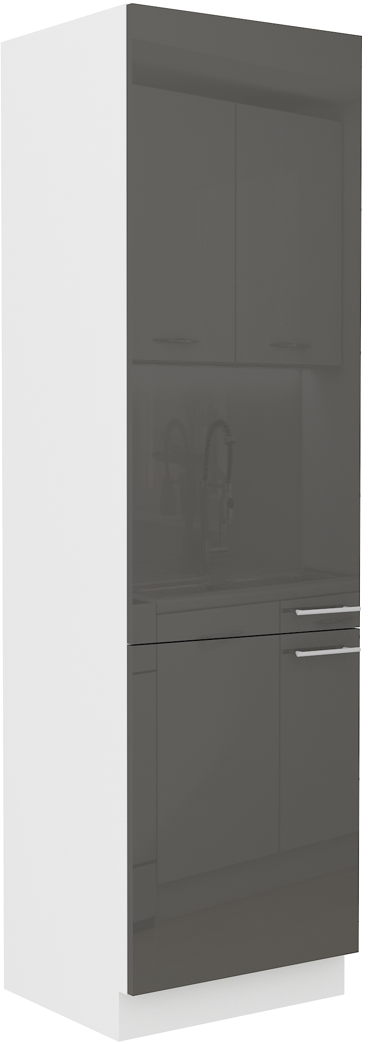 Hochschrank 60 cm / 210cm LARA Grau HG