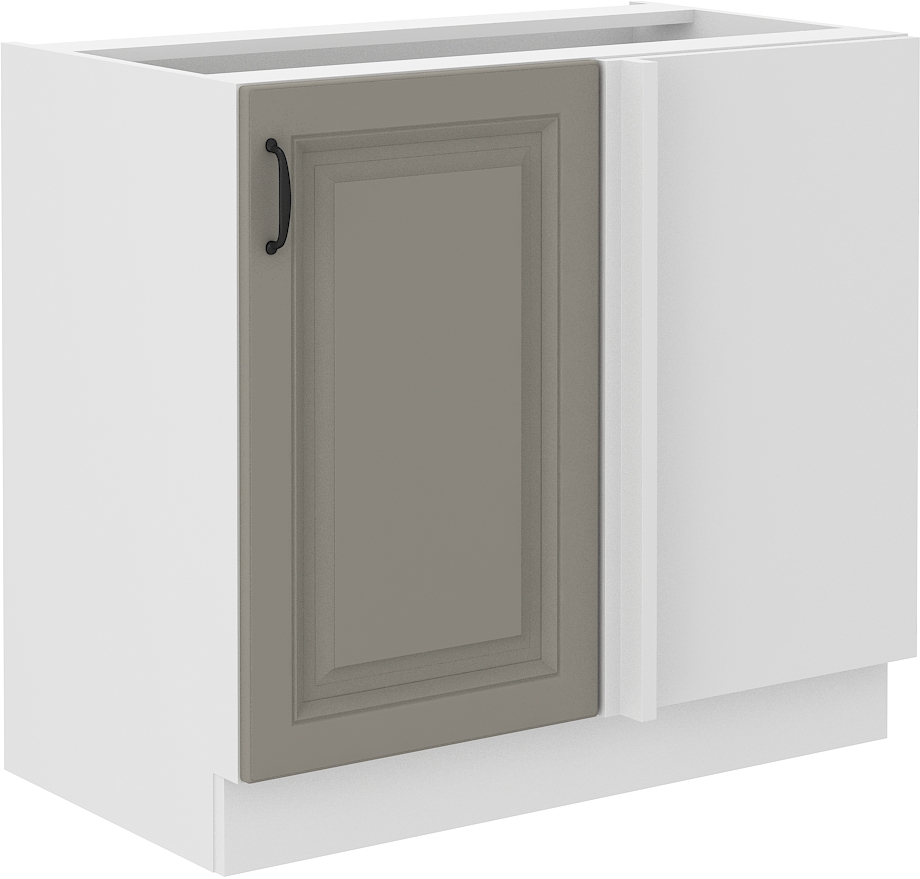 Eckunterschrank 105 cm STILO CLAY Grau / Weiss GR/WH