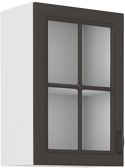 Oberschrank 40/72 cm Glasvitrine - STILO GR/WH