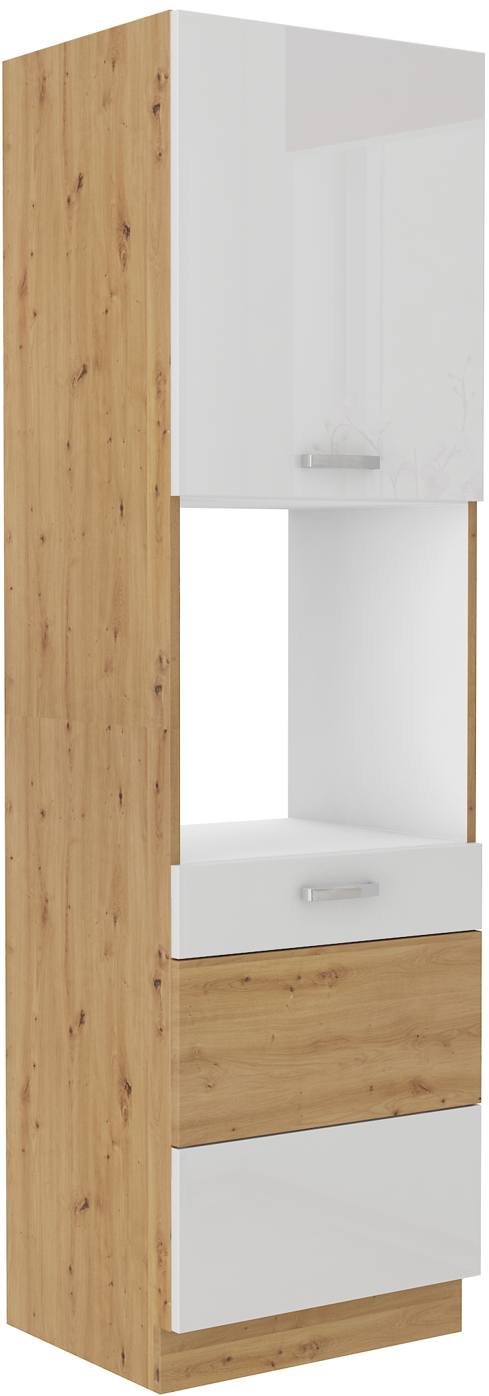 Backofenhochschrank 60 cm / 210 cm Artisan weiß HG