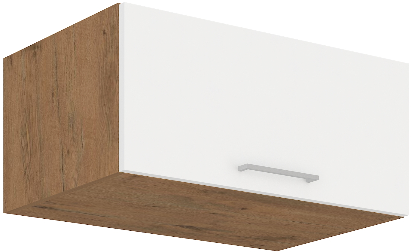 Aufsatzoberschrank 80 cm / 36  cm mit Klapptüre VIGO Weiss HG 