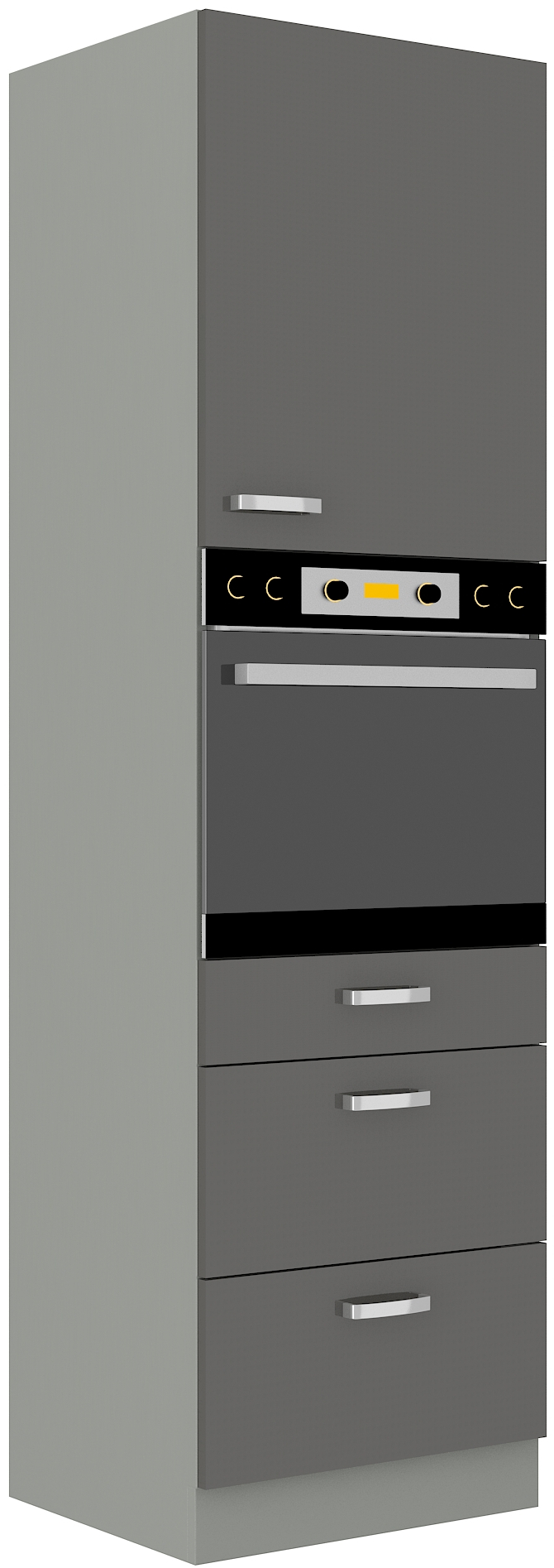 Backofenhochschrank 60 cm / 210 cm mit Schubladen Grey