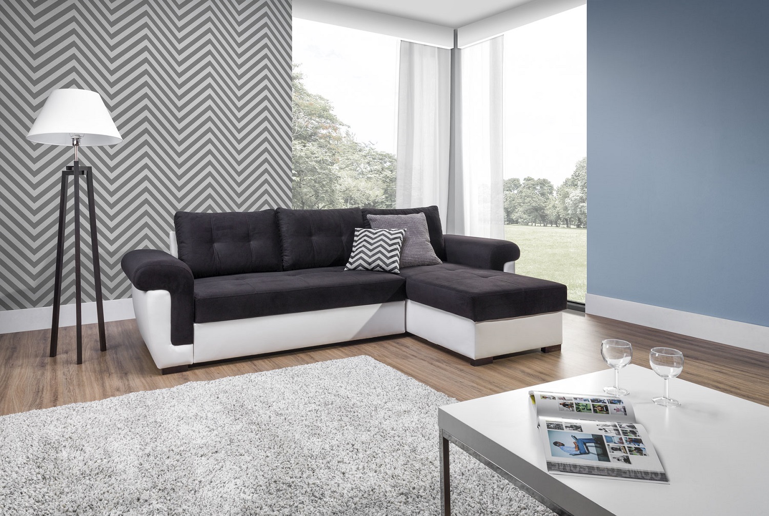 Wohnlandschaft Mailand mit Bettfunktion / rechter Schenkel