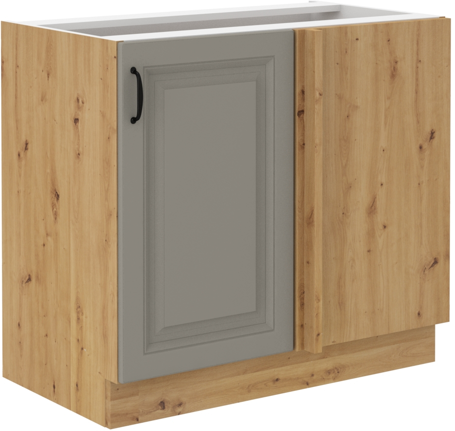 Eckunterschrank 105 cm STILO CLAY Grau / Artisan GR/AR