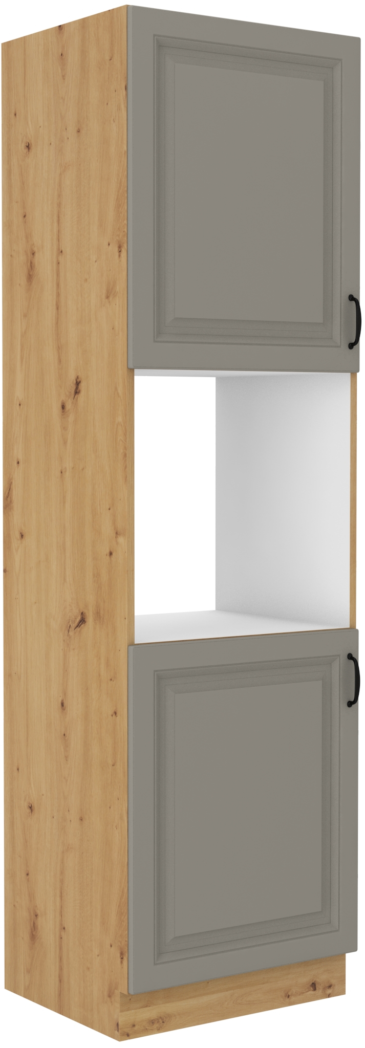 Backofenschrank 60 cm / 210cm STILO CLAY Grau / Artisan GR/AR