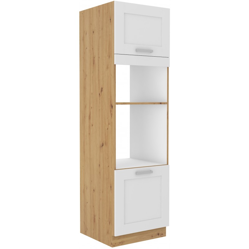 Hochschrank für Backofen und Mikrowelle 60 cm / 210cm - LUNA WH/AR