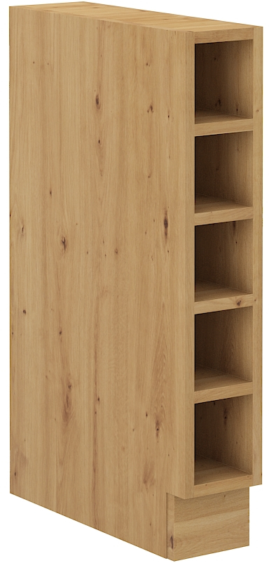 Offener Unterschrank 15 cm LUNA DUST Grau / Artisan GR/AR