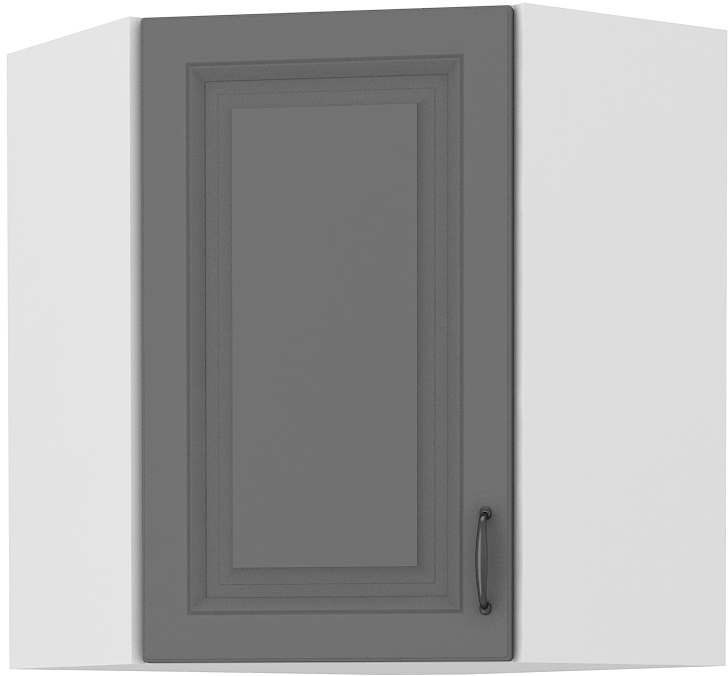 Eckoberschrank 60x60 cm / 72 cm STILO DUST Grau / Weiss GR/WH