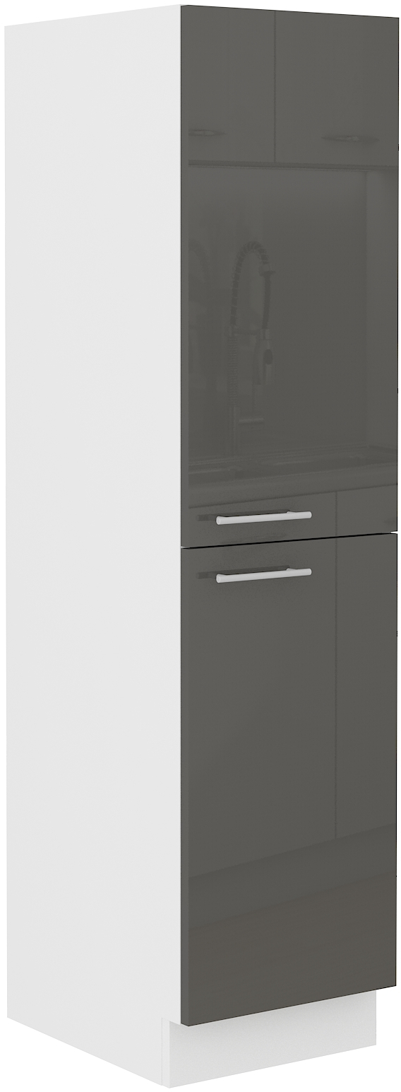 Hochschrank 30 cm / 162cm mit Vorratauszug LARA Grau HG