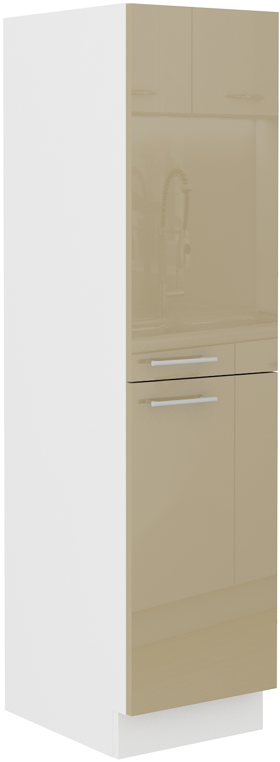 Hochschrank 30 cm / 162cm mit Vorratauszug LARA Cappucino HG