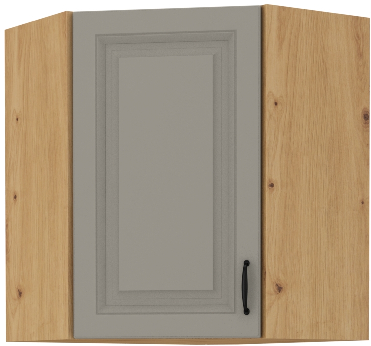 Eckoberschrank 60x60 cm / 72 cm STILO CLAY Grau / Artisan GR/AR