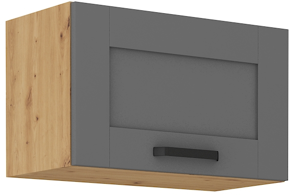 Oberschrank  60 cm / 36 cm mit Klapptür LUNA DUST Grau / Artisan GR/AR