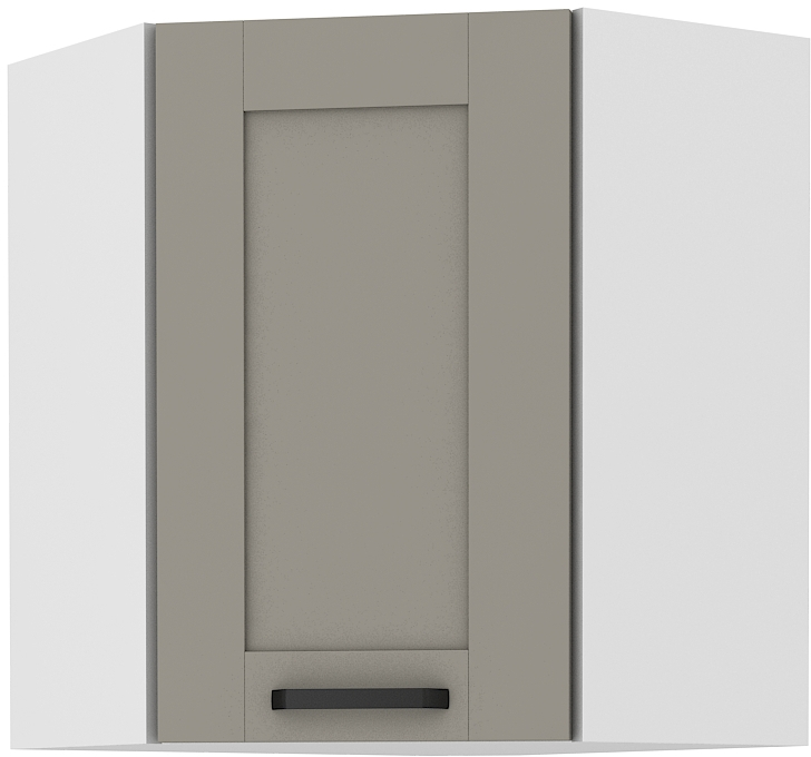 Eckoberschrank 60x60 cm / 72 cm LUNA CLAY Grau / Weiss GR/WH