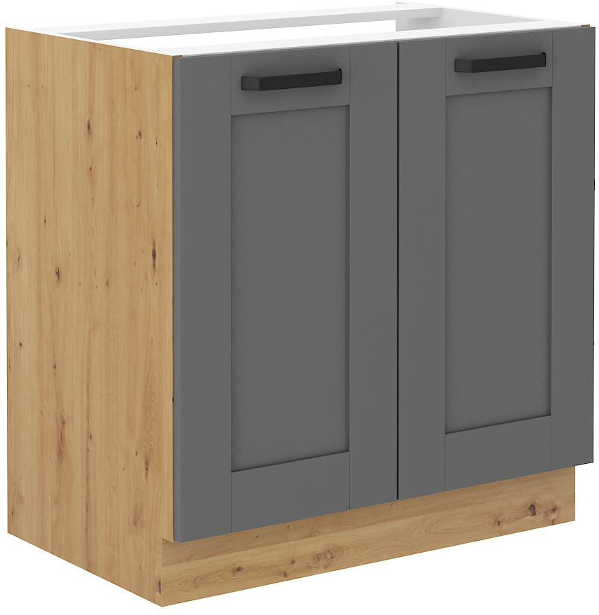 Spülenunterschrank 80 cm LUNA DUST Grau / Artisan GR/AR