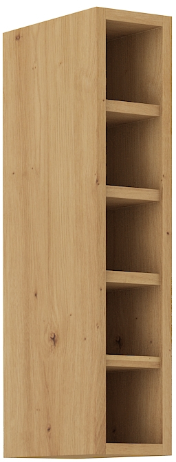 Offener Oberschrank 15 cm / 72 cm LUNA CLAY Grau / Artisan GR/AR