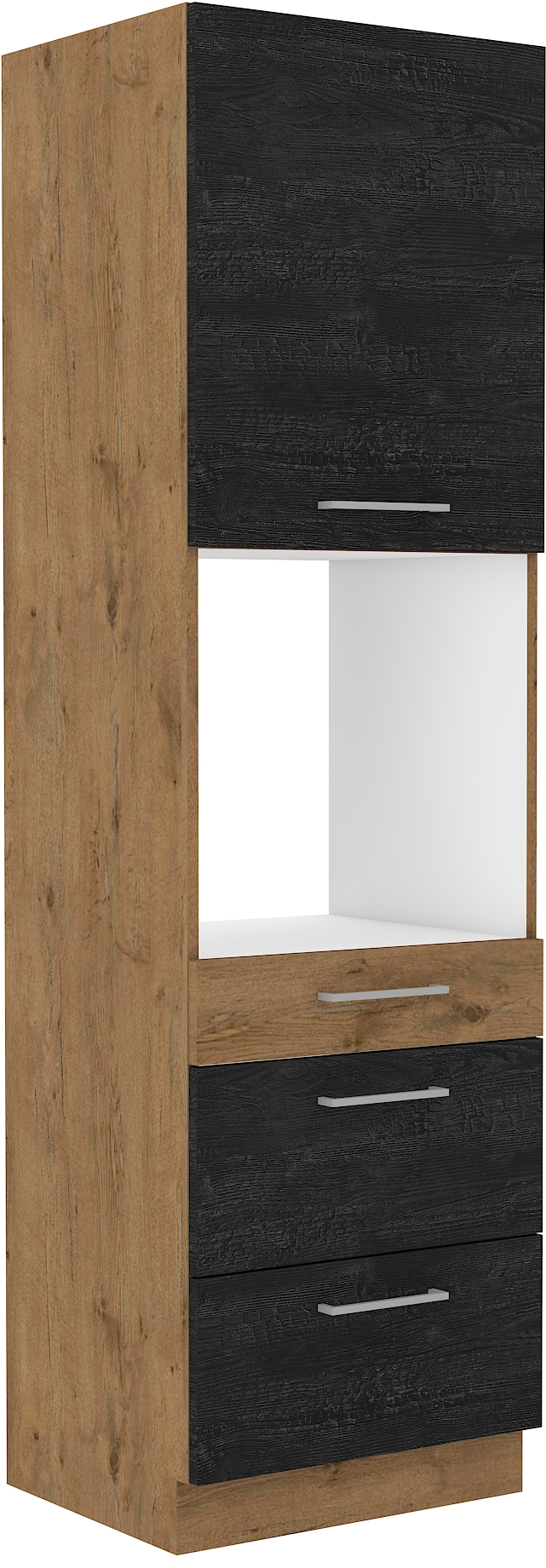 Backofenschrank 60 cm / 210cm mit Schubladen VIGO DARK