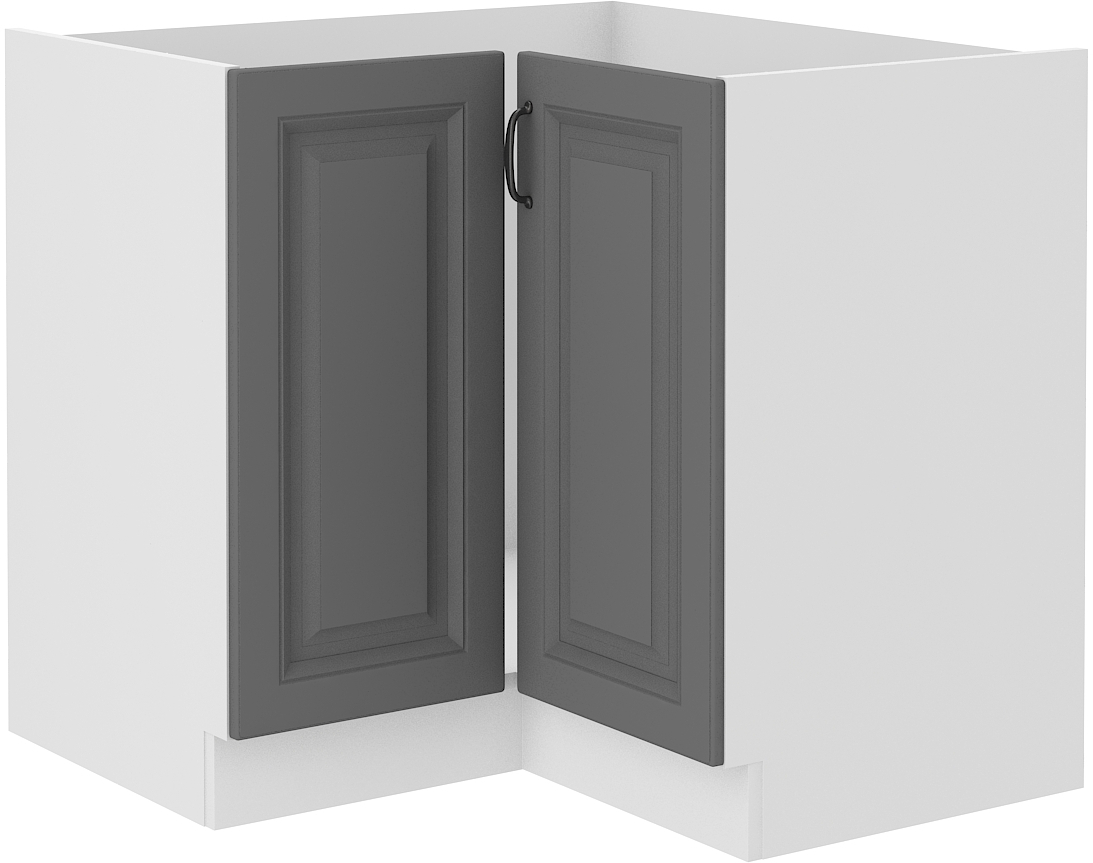 Eckunterschrank 90x90 cm STILO DUST Grau / Weiss GR/WH