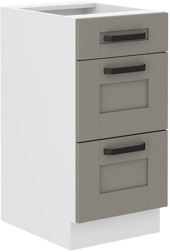 Unterschrank 40 cm mit Schubladen LUNA CLAY Grau / Weiss GR/WH