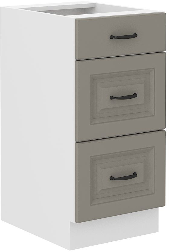 Unterschrank 40 cm mit Schubladen STILO CLAY Grau / Weiss GR/WH
