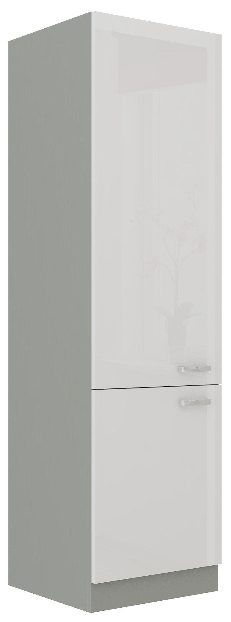 Kühlschrankumbauschrank 60 cm / 210 cm Bianca