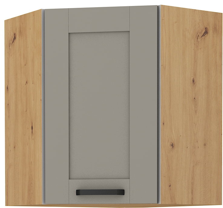Eckoberschrank 60x60 cm / 72 cm LUNA CLAY Grau / Artisan GR/AR