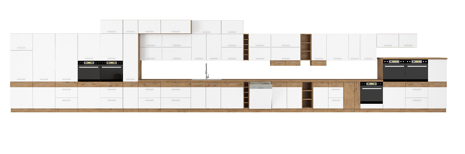 Küche Vigo Weiß Hochglanz 270 cm