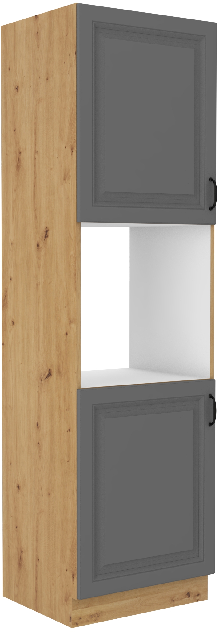 Backofenschrank 60 cm / 210cm STILO DUST Grau / Artisan GR/AR