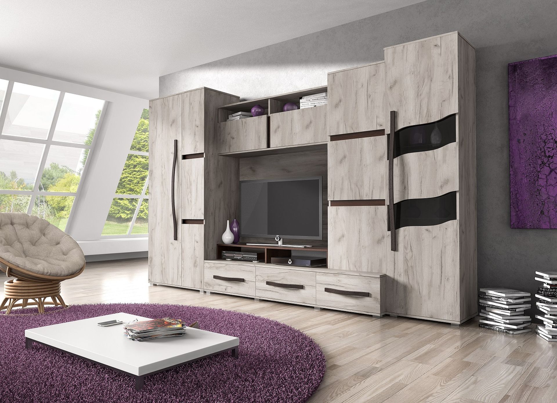 Wohnwand San Marino mit LED