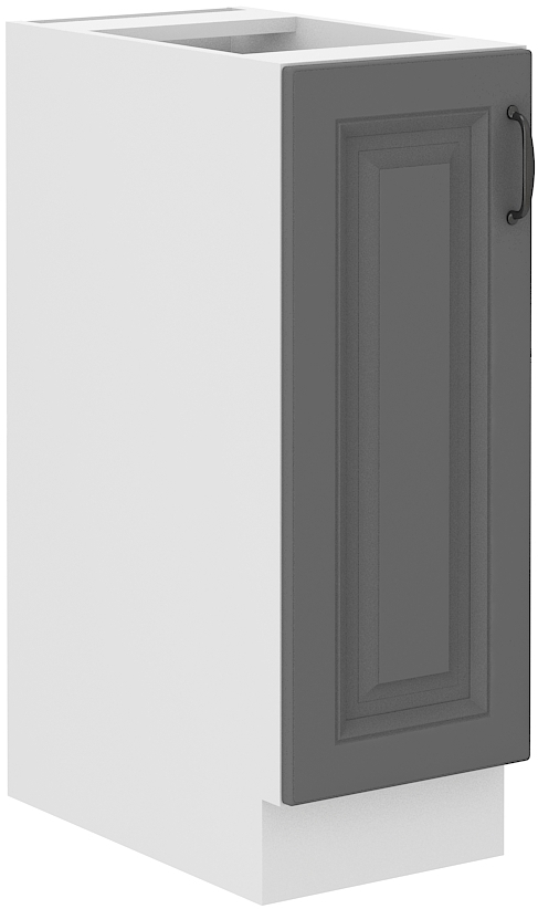 Unterschrank 30 cm mit Vorratauszug STILO DUST Grau / Weiss GR/WH
