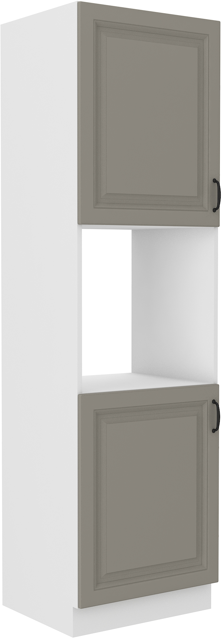 Backofenschrank 60 cm / 210cm STILO CLAY Grau / Weiss GR/WH