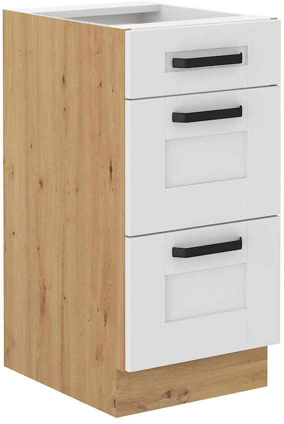 Unterschrank 40 cm mit Schubladen Luna WH/AR