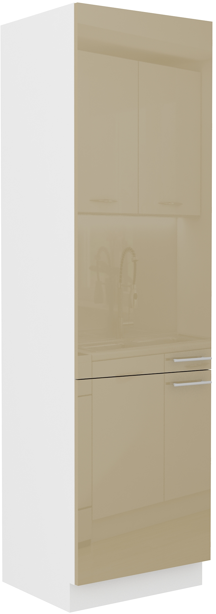 Hochschrank 60 cm / 210cm LARA Cappucino HG