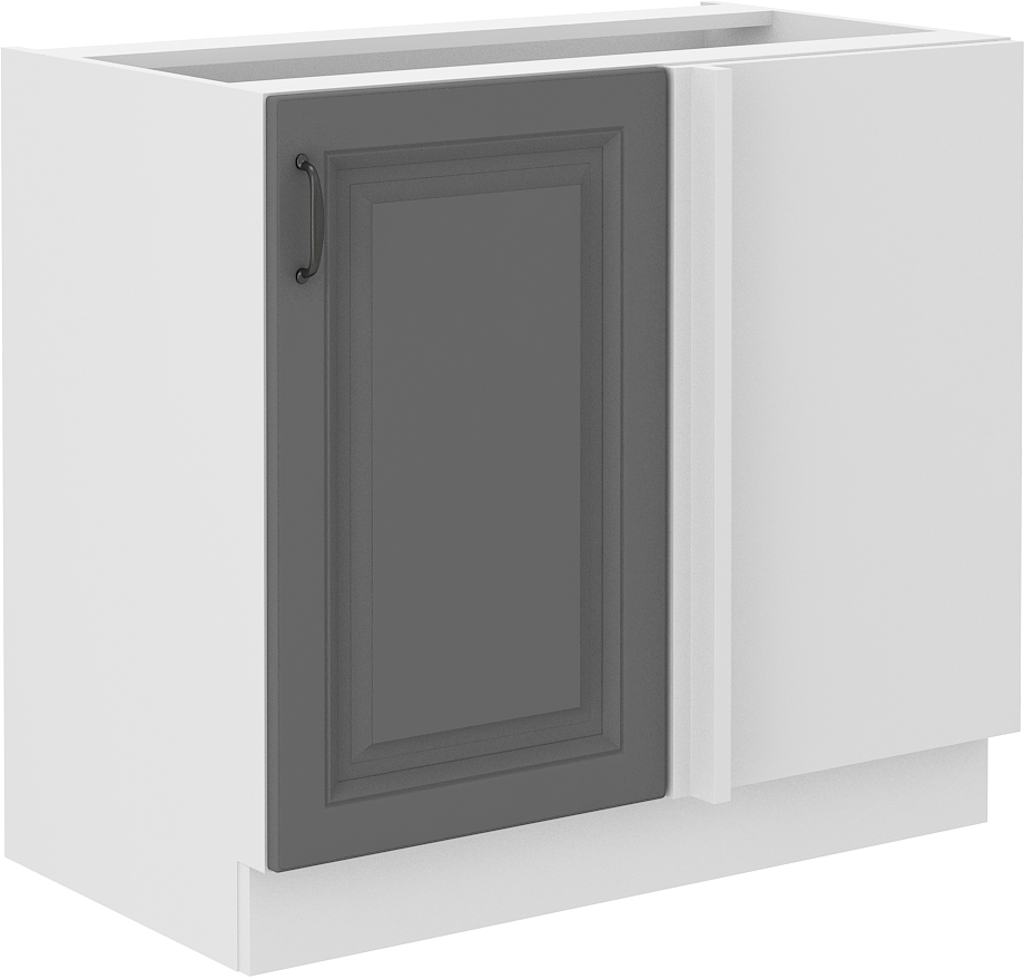 Eckunterschrank 105 cm STILO DUST Grau / Weiss GR/WH