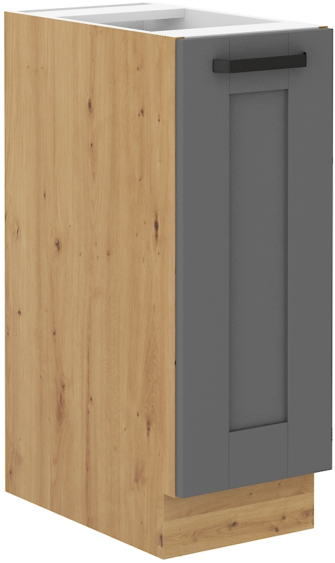 Unterschrank 30 cm mit Vorratauszug LUNA DUST Grau / Artisan GR/AR